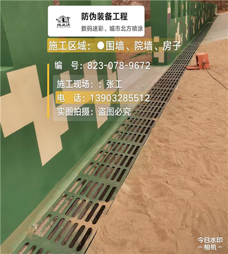 蓟州 例如在抖音上有“迷彩墙，外围墙面挡 - 星空数码迷彩漆施工队